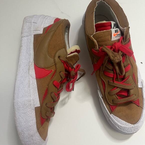 NIKE SACAI BLAZER LOW BRITISH TAN DD1877-200 SNEAKER SIZE‎ 12 - Picture 7 of 9